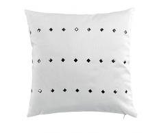 COUSSIN DEHOUSSABLE 40 x 40 CM POLYESTER FANTAISIE LINEA BLANC
