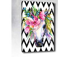 Bonamaison Peinture sur toile, multicolore, 50 x 70 cm - Conçu et fabriqué en Turquie