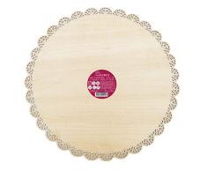Scrapcooking 5157 Plat Rond Dentelle Bois