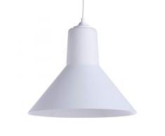 Luminaire Delta, suspension verre givrée, Blanc, ø 30 x H 30 cm