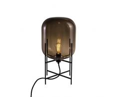Pulpo ODA Lampadaire Verre Smoky Gris + Noir 240 x 450 mm