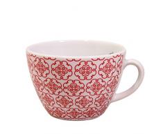 Feinkost KÃ¤fer 104910 Vaisselle, Porcelaine, Blanc/Rouge, 12 x 12 x 7,5 cm