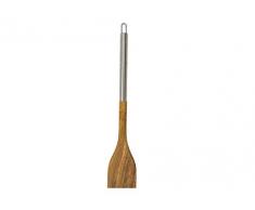 Fackelmann 39320 Spatule en bois, spatule de cuisine, spatule, spatule plate, Bois, Acier inoxydable, Brun, 36 cm