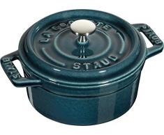 Staub 40510-592-0 Mini Cocotte Ronde en Fonte Ãmaillée, la Mer, 10 cm pour 1 Prs, 0,25 L Multicolore