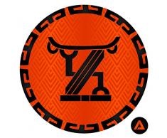 Homedecor. Maison du TrÃ´ne en Bois DIY adhÃ©sif Cercles Murale sur Toile, tissÃ© Polyester, Medium, 47Â x 47Â cm, Tissu, Multi/Couleur, 47Â x 47Â x 47Â cm