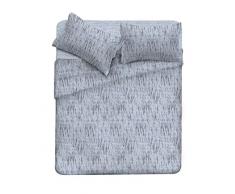 Italian Bed Linen cl-em-Graffiti blu-1p Complet lit Sac Emotion et taies doreiller, Coton, ImprimÃ©, Simple, 300Â x 150Â x 1Â cm