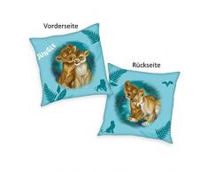 Herding Le Roi de Lion Coussin Décoratif, Polyester, Turquoise, 40 x 40 cm
