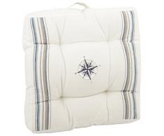GÃ©nÃ©rique Coussin de Chaise en Coton RÃ©gate Tissu, Beige, 40x40x8 cm