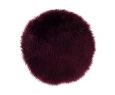 GÃ¶zze Coussin de Chaise en Peau de Mouton Ã 38 cm, mÃ»res, 38 x 38 cm