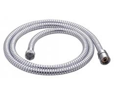 Gedy Super White 00 Flexible de Douche, PVC, Chrome et Blanc, 1,4 x 1,4 x 200 cm