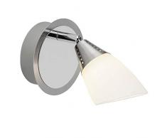 Brilliant AG G07110/77 Spot patÃ¨re LED, MÃ©tal, IntÃ©grÃ©, 4 W, Acier Chrome/Blanc