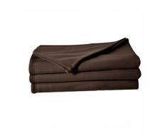 Poyet Motte POLFIRST Couverture Maille Polaire, 100% Polyester, Chocolat, 150 x 220 cm