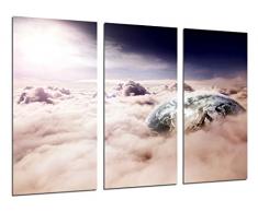 Tableau Moderne Photographique, Impression sur bois, Espace, terre, ciel, 97 x 62 cm, ref. 26291