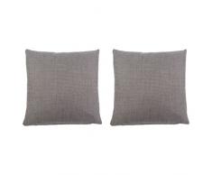 Gözze Lot de 2 Housse de Coussin, Dallas, Polyester, Silber, 40 x 40 cm