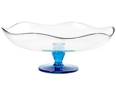 Pasabahce Toscana Assiette sur Pied, Verre, Bleu