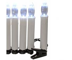 WeRChristmas LED Clip Bougie sapin de NoÃ«l Lampes Flash, blanc, 10 LED