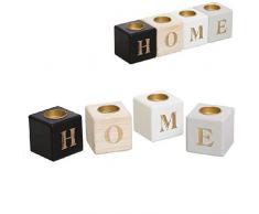 Dcasa Lot de 4 bougeoirs et bougeoirs pour décoration de Maison, Unisexe, Adulte, Couleur Unique