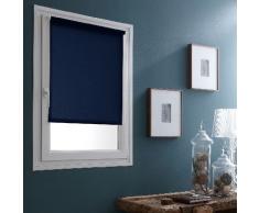 MADECOSTORE Store Enrouleur Occultant Easy Roll Tissu Uni Bleu foncé - L65 x H170cm - Sans perçage