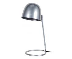 Tosel 90289 Lampe Bureau 1 Lumière Acier, E14, 40 W, Argenté, 14 x 40 cm