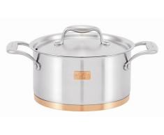 Marco Pierre White acier inoxydable avec Base en cuivre et couvercle de Casserole 16 cm