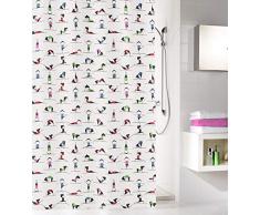 Kleine Wolke Yogi Rideau de Douche, 100% Polyester, Multicolore, 180x200 cm