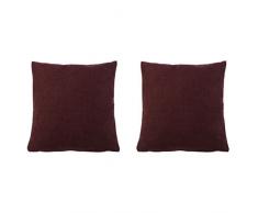 Gözze Lot de 2 Housse de Coussin, Dallas, Polyester, Bordeaux, 40 x 40 cm