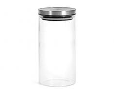 H&H 739729 Bocal en borosilicate, bouchon inox, 1,2 l