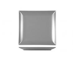 H&H Boston Assiette Dessert CarrÃ© Gris 18 x 18 Stoneware
