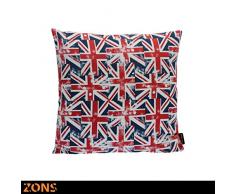 ZONS England 1 Coussin 4 Design + Rembourrage 450g