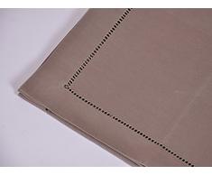 Simla - Lot de 6 Serviettes de Table en Polyester 40 x 40 cm Taupe foncÃ© - 40 x 40 cm