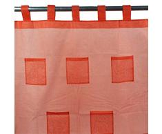 Thedecofactory 110343 Voilage Coton Pocket, Orange, 110 x 250 x 3 cm