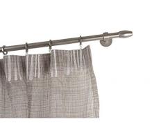 InCasa Tringle à Rideaux: à 20 mm, L. 340 cm. en Acier satiné, avec Supports 10 cm â Complet
