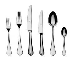 MEPRA 36Â piÃ¨ces Dolce Vita, Set de Couverts en Acier Inoxydable, Argent, 29Â x 11.5Â x 12Â cm