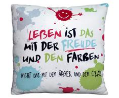 Die Geschenkewelt 45360 Happy Life Peluche avec la Joie de la Vie en Peluche Multicolore 25 x 25 cm