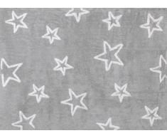 Aratextil étoile Tapis enfant, coton, gris, 120 x 160 cm