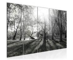 Tableau decoration murale Paysage de la forÃªt 200 x 80 cm - XXL Impression sur Toile Salon Appartment 5 Parties - prÃªt Ã accrocher - 608455c