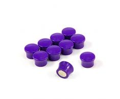 Magnet ExpertÂ® F4M18PU-5 Petit Violet Puissance Â«Â MemoÂ Â» Conseil aimants-Bureau & frigo (17,5 mm dia x 12,3 mm de Hauteur) (5 Paquets de 10), Argent