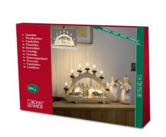 Konstsmide 2141-154 Chandelier Bois Paysage dHiver + 10 Lampes Claires + Naturel 230 V
