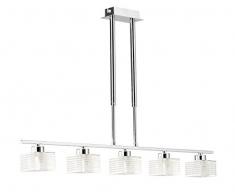 Mathias 3277060 Lustre Jazz L70 H58, Métal, G9, 40 W, Acier Chromé, X CM