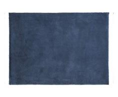 Eurofirany Tapis décoratif pour Tapis de Bain ou Salle de Bains, Salon, Chambre à Coucher, Cuisine Rectangulaire Imitation Fourrure Doux Bleu Marine 50 x 70 cm