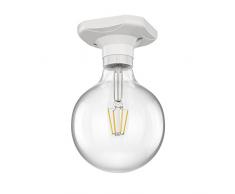 ledscom.de LED plafonnier Elektra Angulaire Balle avec E27 G125 Ampoule 6W=60W Blanche-Chaude 800lm