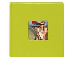 Goldbuch Album avec dÃ©coupe pour Photo, Photo en Papier texturÃ© pour Photos de 10 x 15 cm, Reliure de qualitÃ© supÃ©rieure en Papier texturÃ© Aspect Lin, Papier, Vert, fÃ¼r 200 Fotos