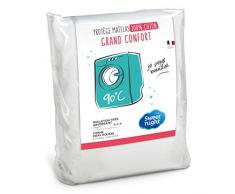 Sweetnight - Protège matelas 180x200 cm | Alèse 100% Coton | Anti-rétrécissement | Molleton Absorbant | Silencieux et Respirant | Lavable à 90°C | Compatible Grands Bonnets