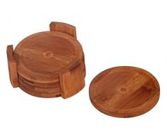 MK Bamboo Bruxelles Lot de 5 Dessous de Verre en Bambou