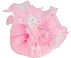 Club Green en Organza avec Cordon carrÃ© Napperon, Rose, 300Â x 300Â mm, Lot de 10