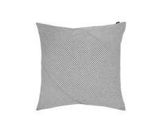 ZONS Coussin Motif Pied de Poule 45x45cm Déhoussable + Rembourrage. 2 Couleurs. (Gris Design 1)