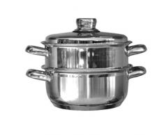 Artame ART30460 COUSCOUSSIER 2 pièces 24cm 9.5L, Acier Inoxydable, Argent, 30 x 30 x 28,5 cm