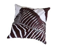 Coussin 60 x 60 cm dÃ©houssable - ThÃ¨me safari, zÃ¨bre - couleurs: Noir et Blanc - Photo dart by Isabelle Delbecque