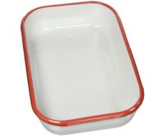 IBILI 913232 Plat à Rotir sans Anses Bordeaux, Acier, Blanc, 32 x 20 x 6 cm