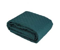 Eurofirany Jeté de lit Simple Motif à Chevrons Vert foncé 200 x 220 cm